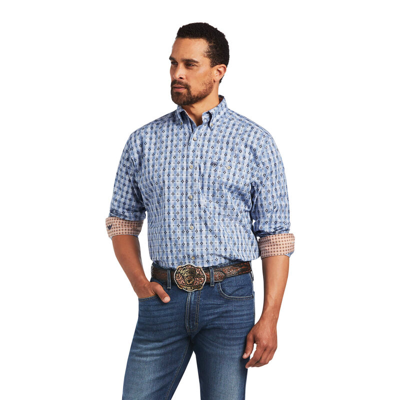 Ariat Hemden Herren - Relentless Concrete Stretch Classic Fit Blau ( ZIKJT-5874 )